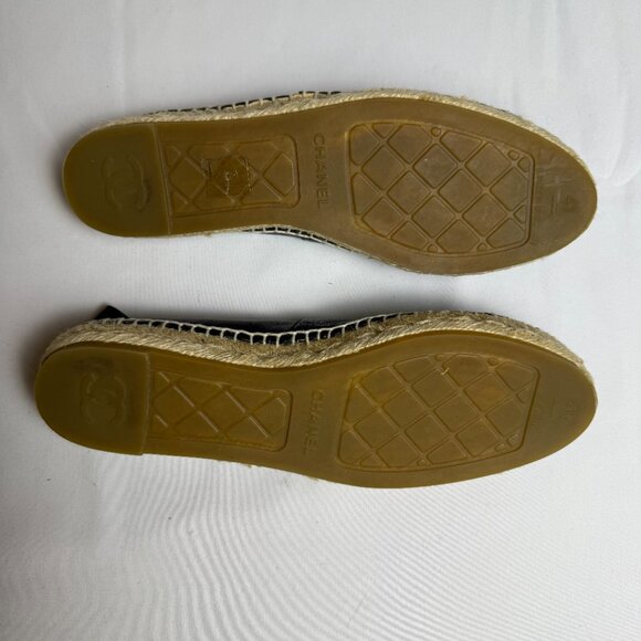 Chanel | Size 41, US 11 | Black Lambskin Espadrilles - Picture 3 of 6